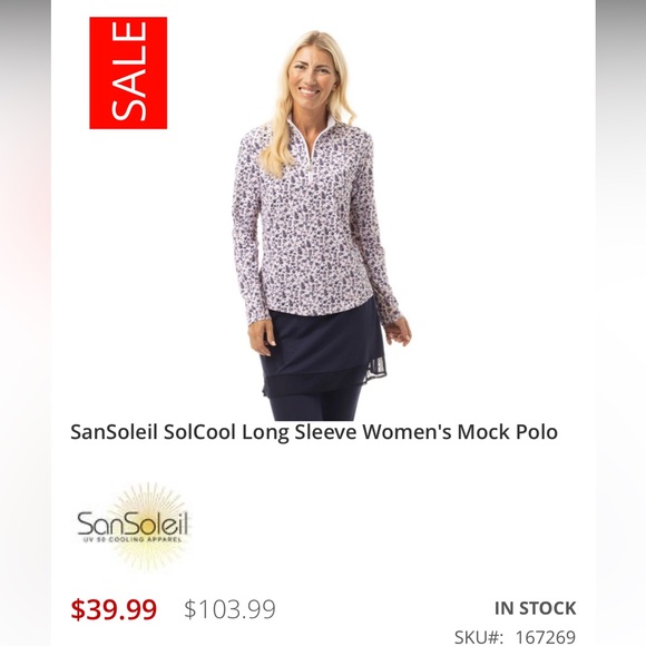 SanSoleil SPF 50 Mai Tai long sleeve women’s shirt - Picture 2 of 2